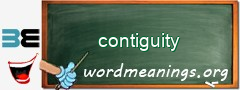 WordMeaning blackboard for contiguity